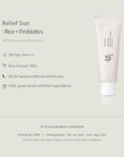 Relief Sun : Rice + Probiotics (SPF50+ PA++++) | Protector solar hidratante con probióticos